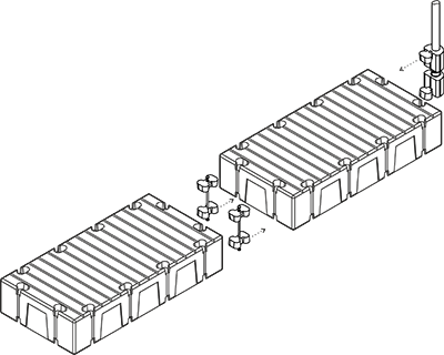 Схема сборки понтонов 2FLOAT