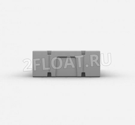 2F-H40 Пластиковый понтон 2FLOAT 2000х1000 в сборе с закладными для швартовых уток - вид спереди