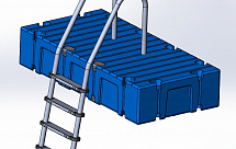 Проектирование лестницы для пластиковых понтонов