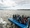 Участники open water на понтонах 2FLOAT в Нижнем Новгороде