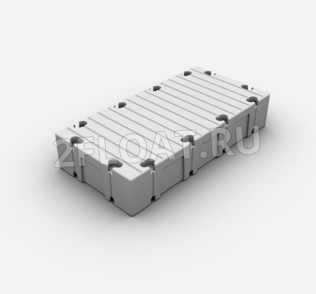 2F-H40 Пластиковый понтон 2FLOAT 2000х1000 в сборе с закладными для швартовых уток
