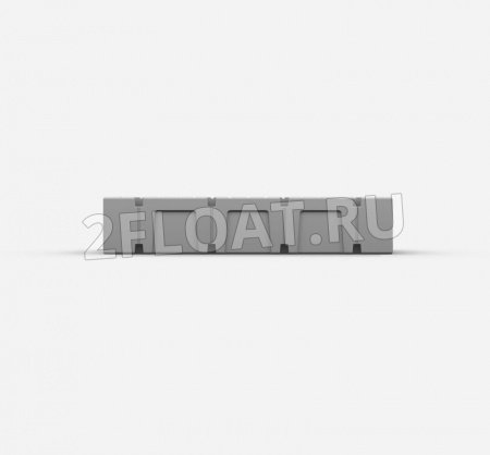 2F-H40 Пластиковый понтон 2FLOAT 2000х1000 в сборе с закладными для швартовых уток - вид сбоку